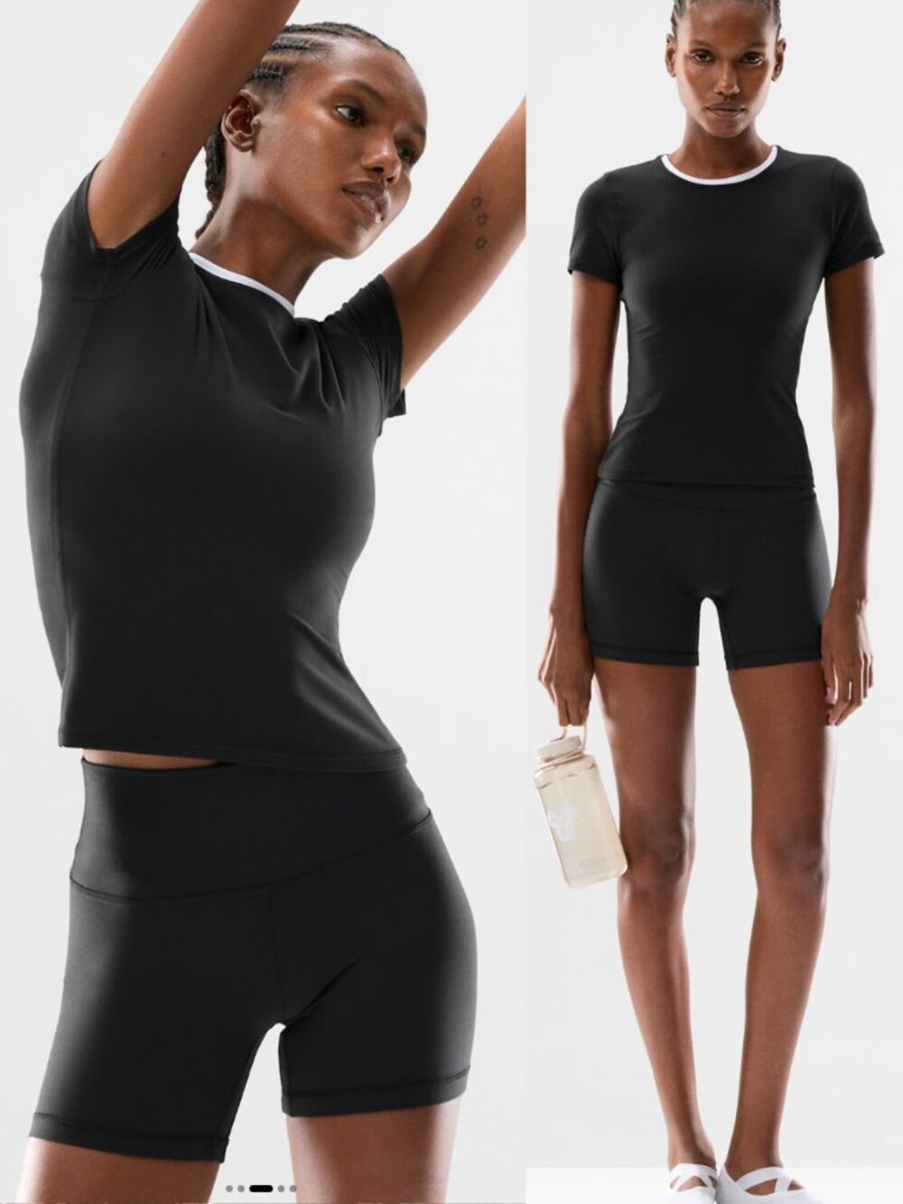 Aritzia TNA Butter Cheeky 5" Black Bike Shorts